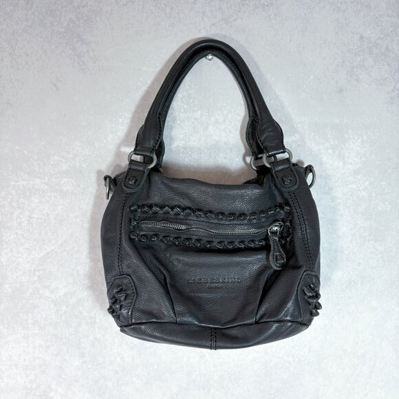 Liebeskind Berlin Cow Soft Leather Handbag Hobo Bag Black